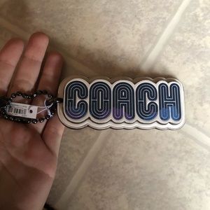 Coach bag charm keychain
